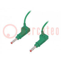 Connection cable; 32A; banana plug 4mm,both sides; Len: 1m; green