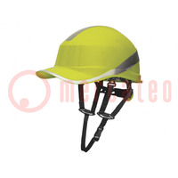Casco protector; Medida: 55÷62mm; amarillo; ABS; DIAMOND V UP