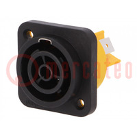 Socket; AC supply; female; PIN: 3; 16A; 250V; thermoplastic; HPT