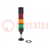 Signaller: signalling column; LED; red/orange/green; 24VDC; 24VAC