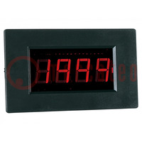 Voltmeter; digital,mounting; 0÷199.9mV; on panel; snap fastener