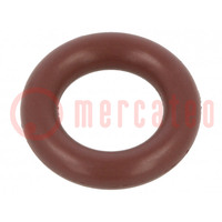 Joint O-ring; FPM; Thk: 3mm; Øint: 8mm; maron; -20÷200°C