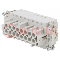 Connector: HDC; contact insert; female; EPIC H-BE; PIN: 16; 16+PE