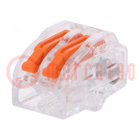 Quick splice; spring clamp; 0.2÷4mm2; 450V; 32A; for cable; ways: 1