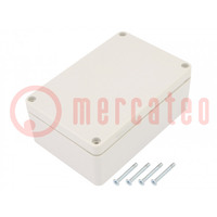 Enclosure: multipurpose; X: 70mm; Y: 105mm; Z: 40mm; ABS; light grey