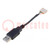 Kábel-adapter; USB 2.0; USB A dugó,dugó 5pin; Hossz: 0,1m