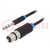 Cable; Jack 6,3mm plug,XLR female 3pin; 3m; black; Øcable: 6mm