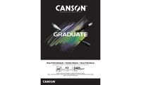 CANSON Studienblock GRADUATE MIXED MEDIA, schwarz, DIN A4 (5299253)