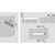 Skizze zu BLUM TIP-ON egyenes adapterlap 956A1201, hosszú változat, selyemfehér