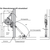 Skizze zu LAMP® Bremsklappenhalter SDS, Öffnungswinkel 90°, Stahl vernickelt/KST weiß