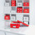 Organisationsbox Click & Store WOW, Mittel, Graukarton, rot