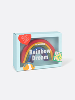EatMySocks Rainbow Dream Classic Unisex Crew-Socken Aqua-Farbe, Blau, Grün, Orange, Rot, Gelb 1 Paar(e)