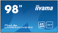 iiyama PROLITE Digital Signage Flachbildschirm 2,48 m (97.5") 500 cd/m² 4K Ultra HD Schwarz Eingebauter Prozessor Android 8.0 24/7