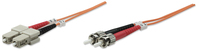 Intellinet 2.0m ST-SC M/M száloptikás kábel 2 M OM2 Narancssárga
