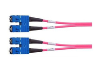 Telegärtner L00880C0010 InfiniBand/fibre optic cable 1 m 2x SC OM3 Zwart, Blauw, Roze