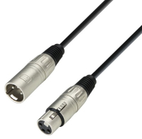 adam hall 3 Star câble audio 3 m XLR (3-pin) Noir, Argent