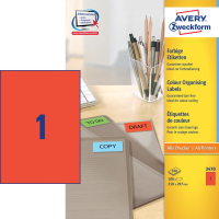 Avery Etiquetas rojas - Láser/Inyección de tinta/Fotocopiadoras210 x 297 mm