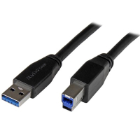 StarTech.com Actieve USB 3.0 USB-A naar USB-B kabel 5m USB 3.1 (Gen1) 5Gbps verlengkabel