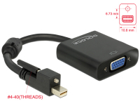 DeLOCK 62641 Videokabel-Adapter 0,25 m Mini DisplayPort VGA (D-Sub) Schwarz