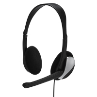 Hama Essential HS 200 Kopfhörer Kabelgebunden Kopfband Anrufe/Musik Schwarz, Silber