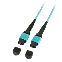 Lindy MTP (MPO) 20m Glasvezel kabel MPO/MTP OM3 Zwart, Turkoois