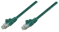Intellinet Network Patch Cable, Cat5e, 0.25m, Green, CCA, U/UTP, PVC, RJ45, Gold Plated Contacts, Snagless, Booted, Lifetime Warranty, Polybag