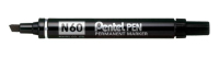 Pentel N 60 permanent marker Chisel tip Black 12 pc(s)