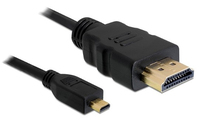 DeLOCK 82661 HDMI-Kabel 1 m HDMI Typ A (Standard) HDMI Typ D (Mikrofon) Schwarz
