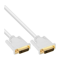 InLine DVI-D Cable 24+1 male / male DVI Dual Link white/gold 3m