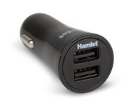 Hamlet XPW12U234 Caricabatterie per dispositivi mobili Telefono cellulare, Smartphone, Tablet Nero Accendisigari Auto