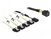 DeLOCK 85732 Serial Attached SCSI (SAS)-kabel 1 m Zwart, Groen
