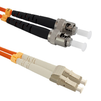 Qoltec 54072 fibre optic cable 2 m LC ST OM2 Orange