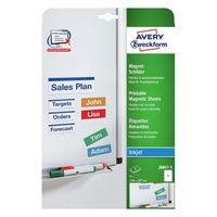 Avery J8867-5 self-adhesive label Rectangle Removable White 5 pc(s)