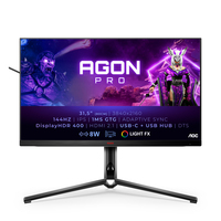 AOC AGON AG324UX Monitor PC 80 cm (31.5") 3840 x 2160 Pixel 4K Ultra HD LED Nero, Rosso