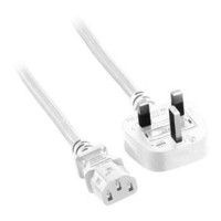 Microconnect PE090420W power cable White 2 m Power plug type G C13 coupler
