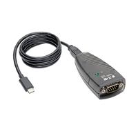 Tripp Lite USA-19HS-C USB-C to Serial DB9 RS232 Adapter Cable - 3 ft. (0.91 m) Keyspan, High-Speed (M/M), TAA