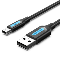 Vention Cable USB 2.0 COMBI/ USB Macho - MiniUSB Macho/ 3m/ Negro