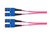 Telegärtner L00880C0010 InfiniBand/fibre optic cable 1 m 2x SC OM3 Zwart, Blauw, Roze