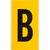 Brady 1570-B etiket Rechthoek Permanent Zwart, Geel 25 stuk(s)