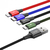 Baseus KB2L435A12BK mobiltelefon kábel Fekete, Kék, Zöld, Vörös 1,2 M USB A 2 x Lightning + micro-USB B + USB C