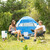 Relaxdays Wasserkanister mit Hahn, 25 Liter, Kunststoff bpa-frei, Weithals Deckel, Griff, Camping Kanister, weiß/grün