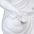 Relaxdays Buddha Figur, Polyresin, wetterfest & frostsicher, Gartendeko, HxBxT: 30x19,5x12 cm, Indoor & Outdoor, weiß