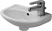 DURAVIT 0797354700 Handwaschbecken DURAPLUS COMPACT mit Überlauf, Hahnlochbank 3