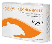 TAPIRA plus Küchenrolle g 26x22cm 64 Bl. hochweiß Recycling Folienver 32 Ro/VE