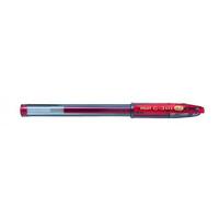 Pilot G-3 Gel Rollerball Pen Refillable Rubber Grip 0.7mm Tip 0.39mm Line Red Ref 090101202 [Pack 12]