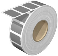 Polyester Gerätemarkierer, (L x B) 27 x 18 mm, grau, Rolle mit 100 Stk