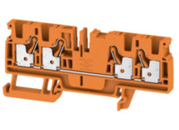 Durchgangsklemme, Push-in-Anschluss, 0,5-4,0 mm², 4-polig, 32 A, 8 kV, orange, 2