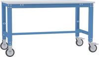 Manuflex AU7369.5012 Munkaasztal UNIVERSAL speciális hordozható készülék PVC lemezzel, szélesség nagysága = 1500 x 1000 x 752-972 mm Élénk kék (RAL 5012)