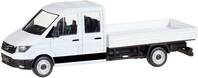 Herpa 013215 H0 Építkezésnél használt jármű modell MAN TGE kettős fülke emeletes, fehér