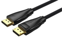 Vention Displayport/M -> Displayport/M (Szövet, fekete), 5m, kábel